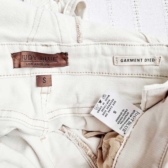 Judy Blue Garment Dyed Straight Leg Cuffed Hem Overalls Jumper Size Small New - Picture 13 of 14